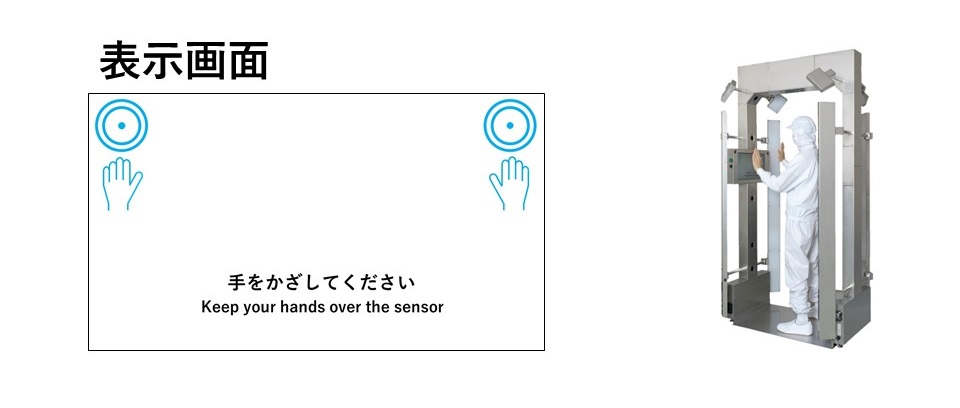 毛髪検知システムの表示画面